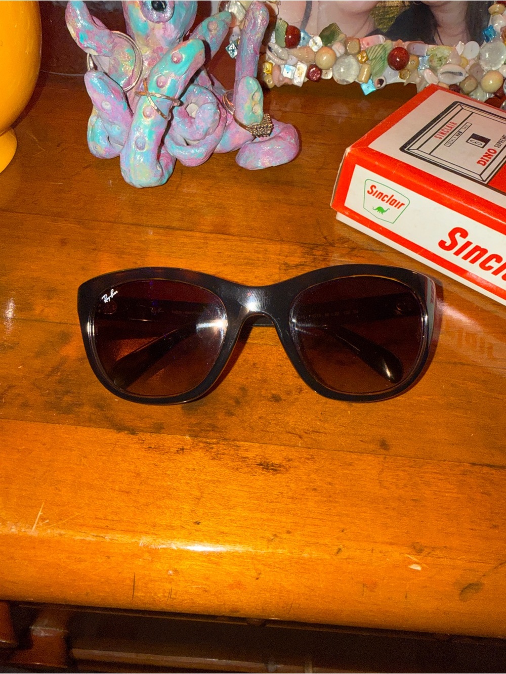 Ray-Ban Black Women's Oversized Sunglasses with Dark Lenses